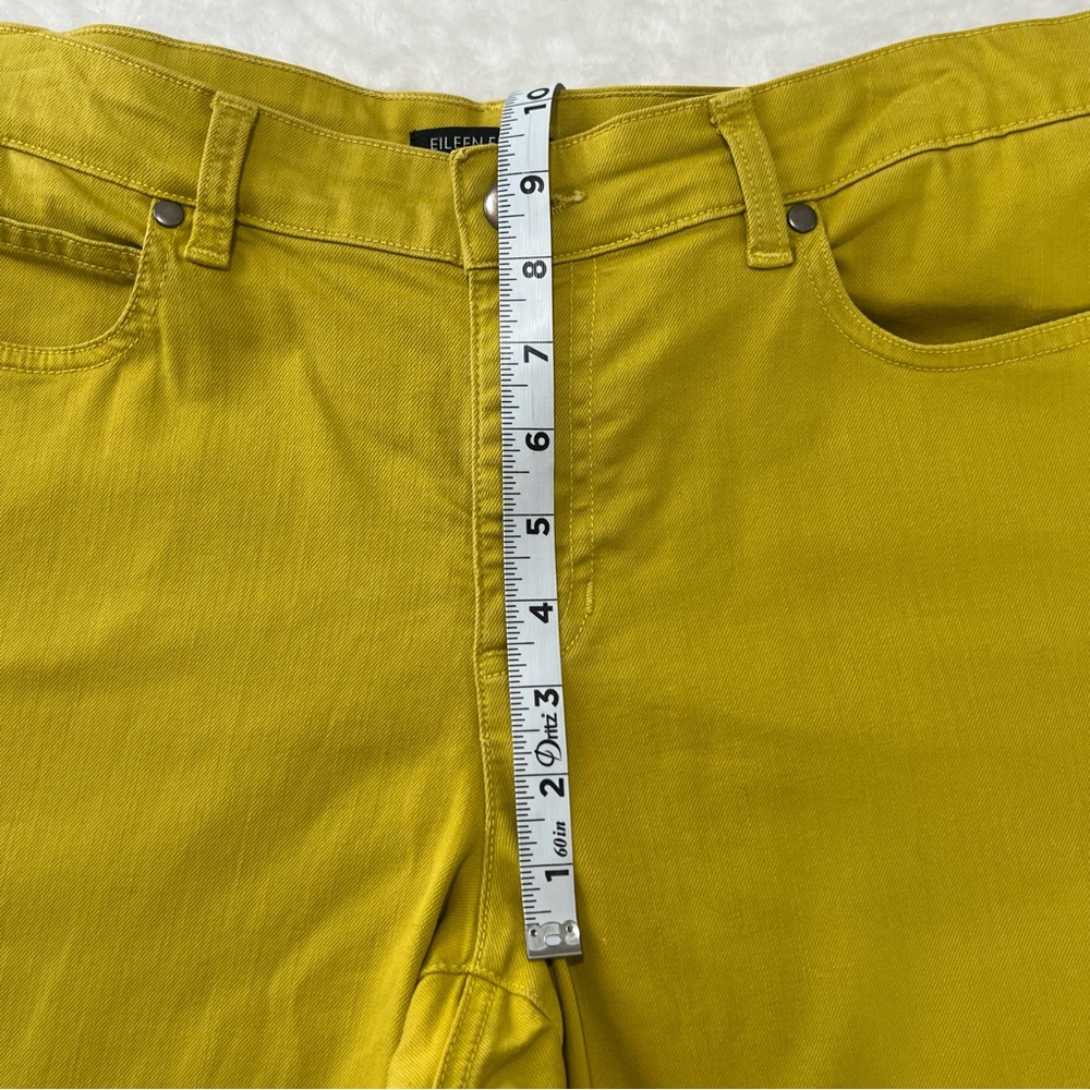Eileen Fisher Jeans Slim Fit Organic Cotton Mustard Yellow Denim 14 - Picture 13 of 16